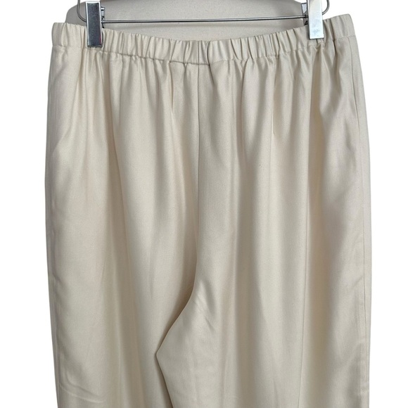SUSIE TOMPKINS Vintage Cream Silk Pants Minimalist Clean Girl Timeless Large - Picture 6 of 14